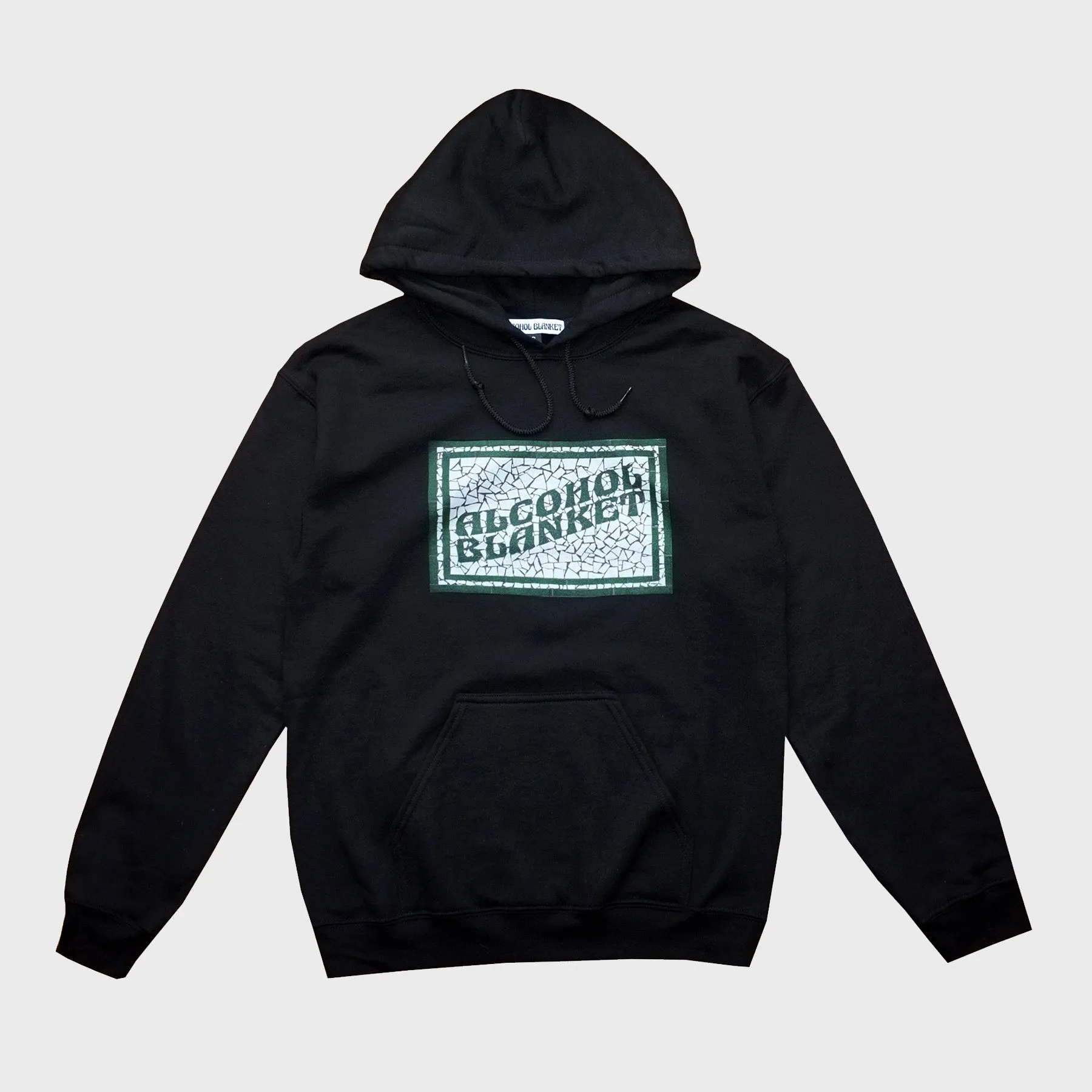 Alcohol Blanket - Mosaic Pullover Hooded Sweatshirt - Black