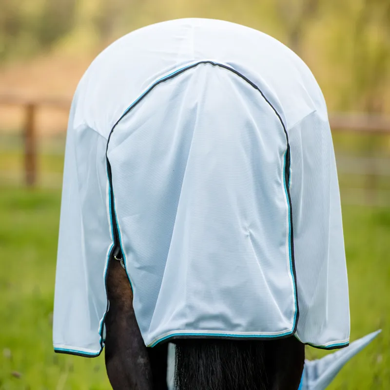 Amigo Bug Rug Detach-A-Neck Fly Sheet - Azure Blue/Black/White