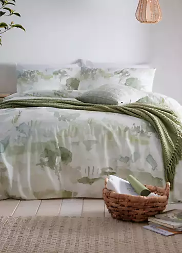 Appletree Loft Edale 100% Cotton Duvet Cover Set - Green | Kaleidoscope