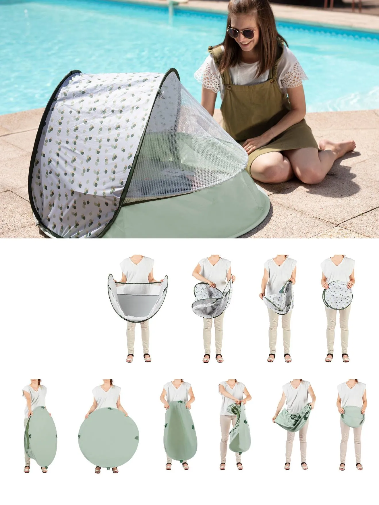 Aquani UV-Protection50+ Pop-Up Tent, by BABYMOOV - green