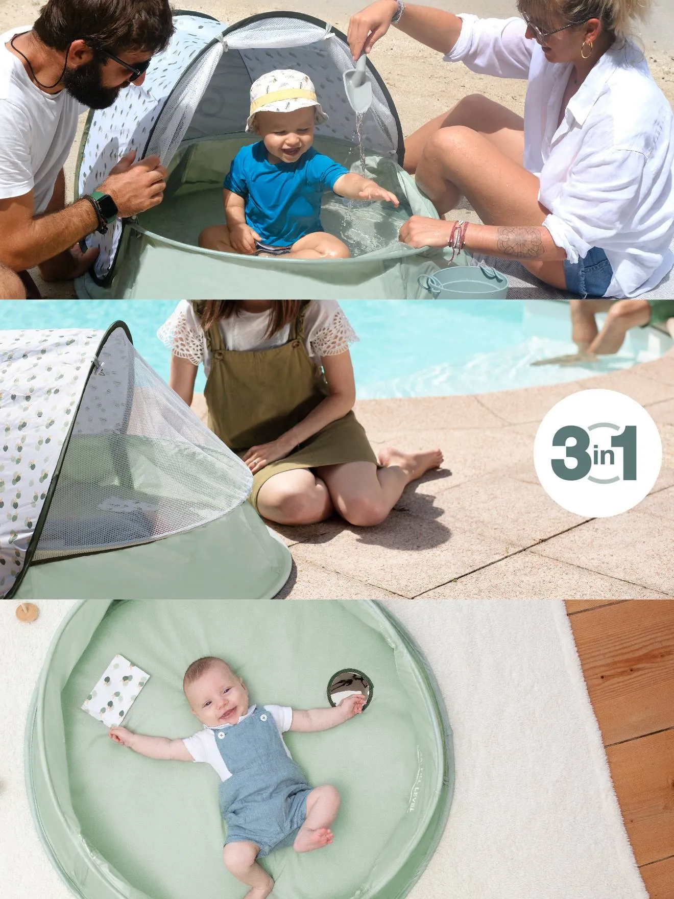 Aquani UV-Protection50+ Pop-Up Tent, by BABYMOOV - green