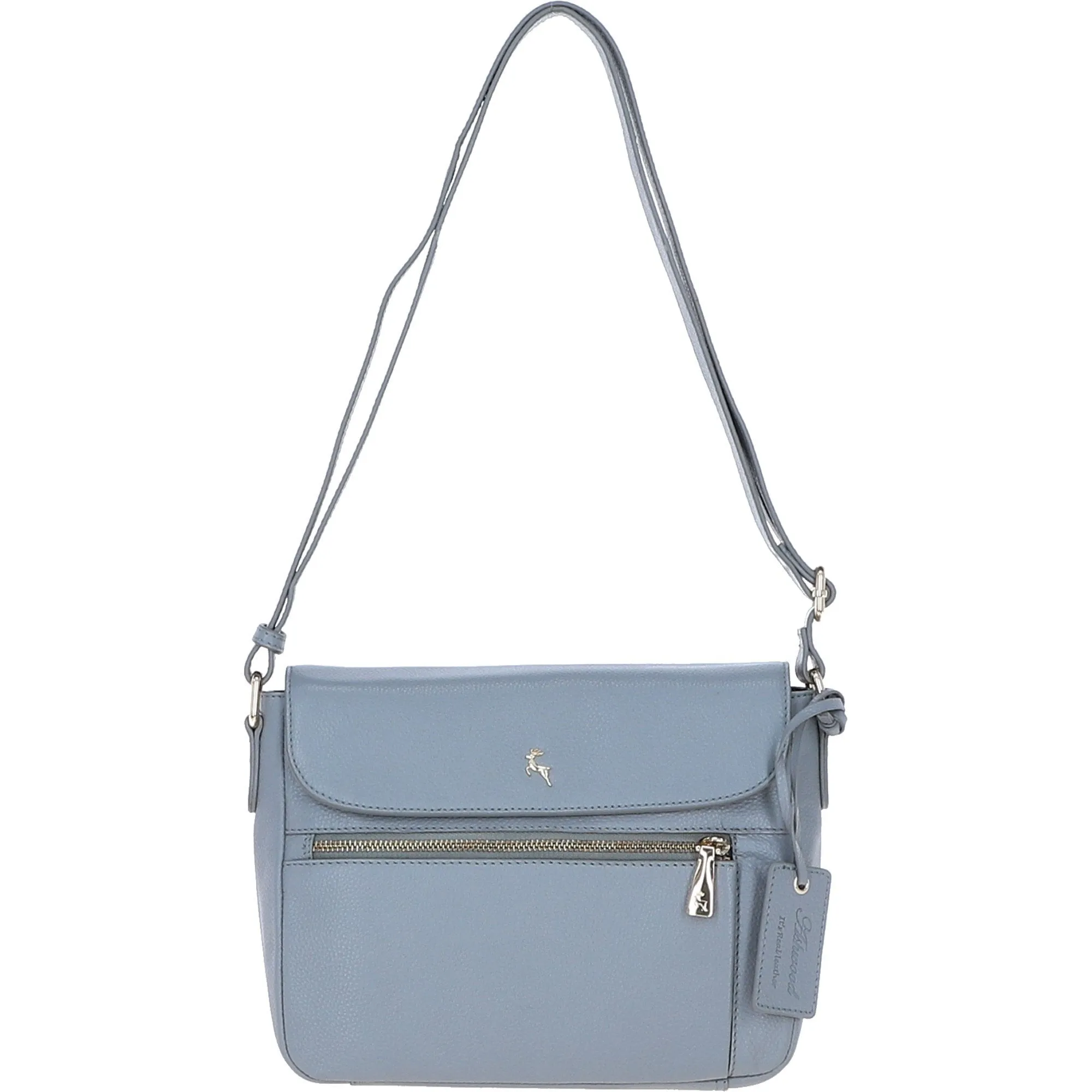 Ashwood Crossbody Bag with Contemporary Zip Detail for Women Grey: ELA 1766