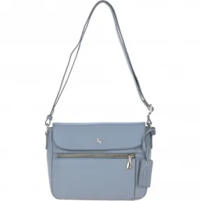 Ashwood Crossbody Bag with Contemporary Zip Detail for Women Grey: ELA 1766