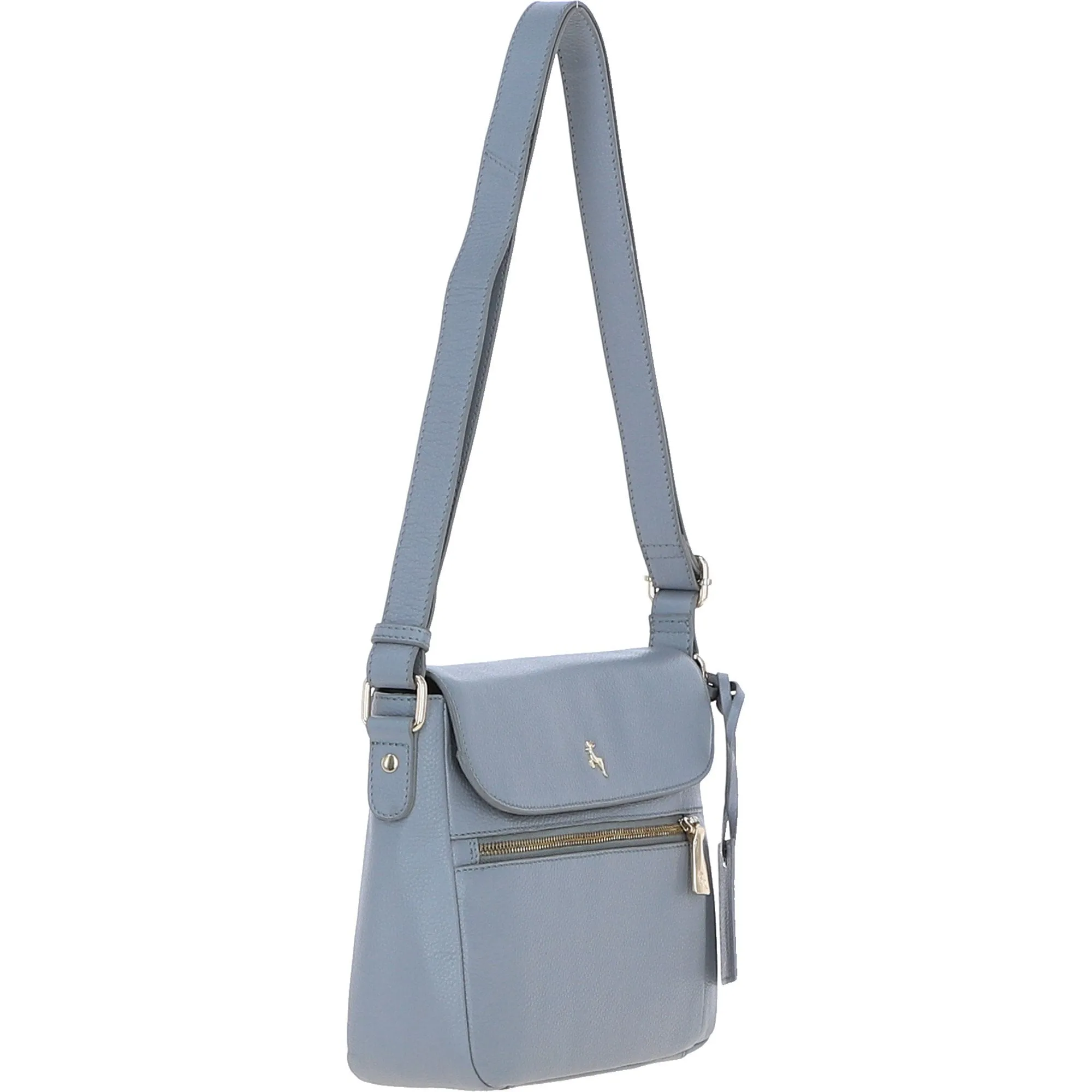 Ashwood Crossbody Bag with Contemporary Zip Detail for Women Grey: ELA 1766