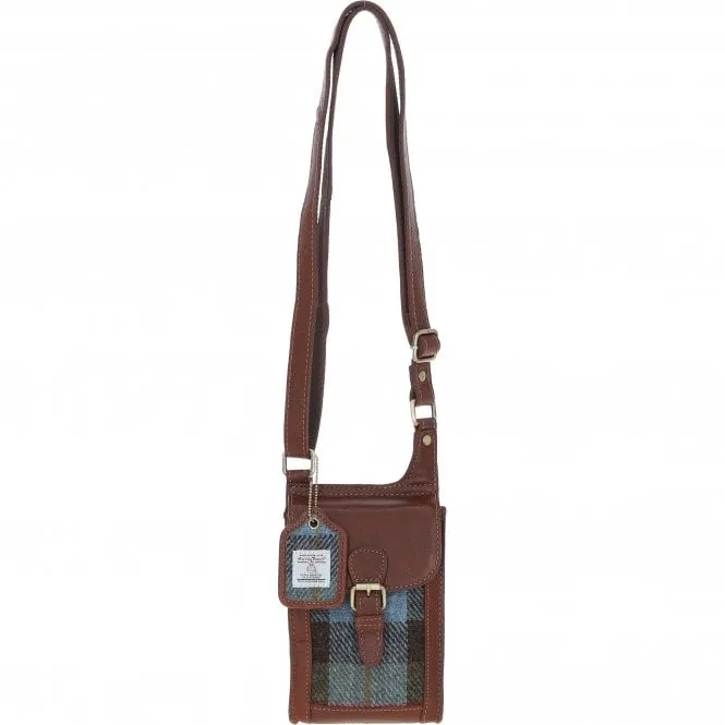 Ashwood Leather & Harris Tweed elegance Crossbody Bag Tan/Mcload: TW-20-02-TM