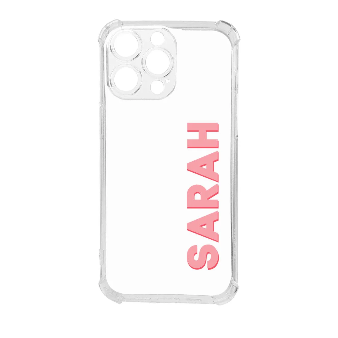 Back Cover for IPhone 13 pro with Name Transparent Cases with Camera Protection