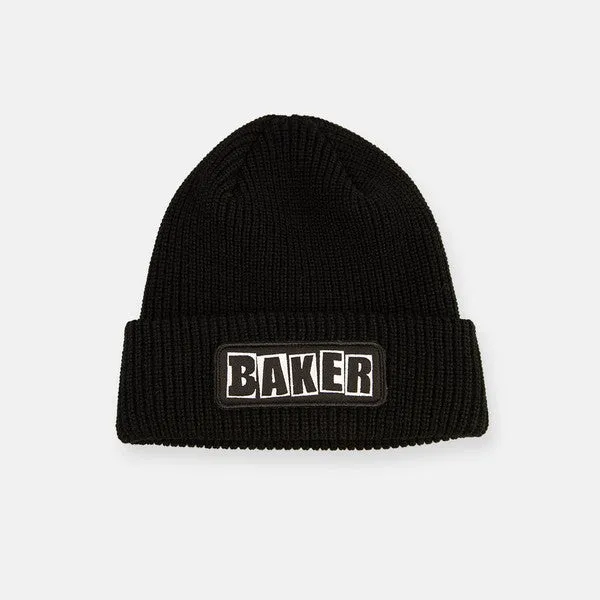 Baker Skateboards Brand Logo Patch Beanie Black