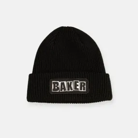 Baker Skateboards Brand Logo Patch Beanie Black