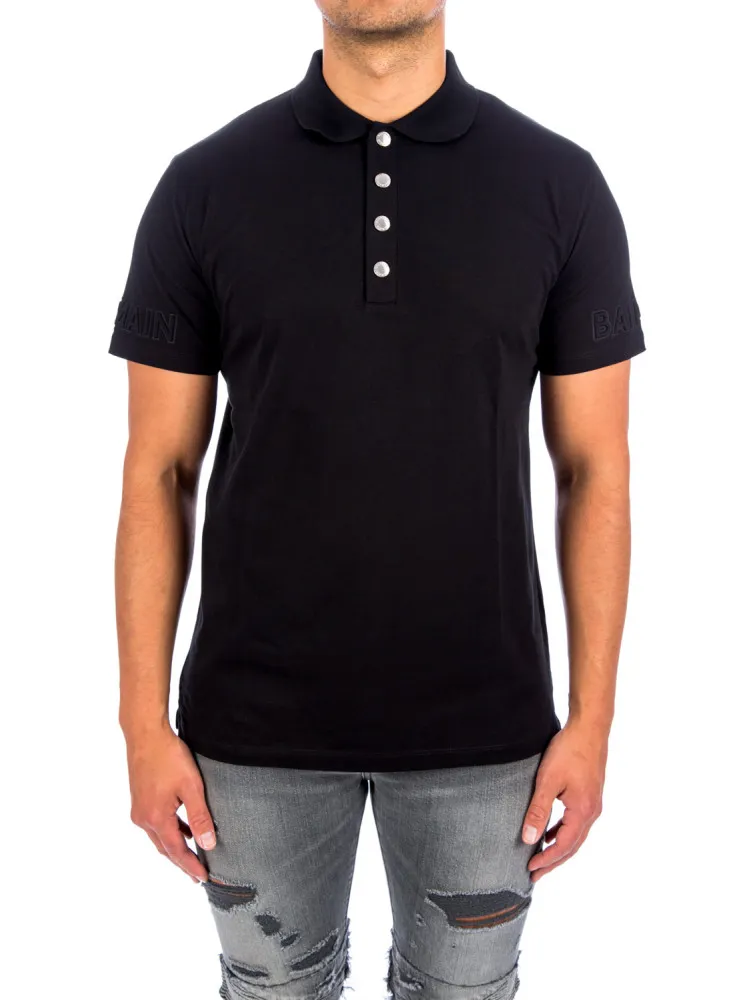 Balmain Embossed Polo Shirt | Credomen