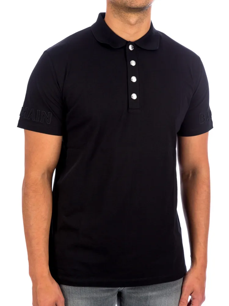 Balmain Embossed Polo Shirt | Credomen