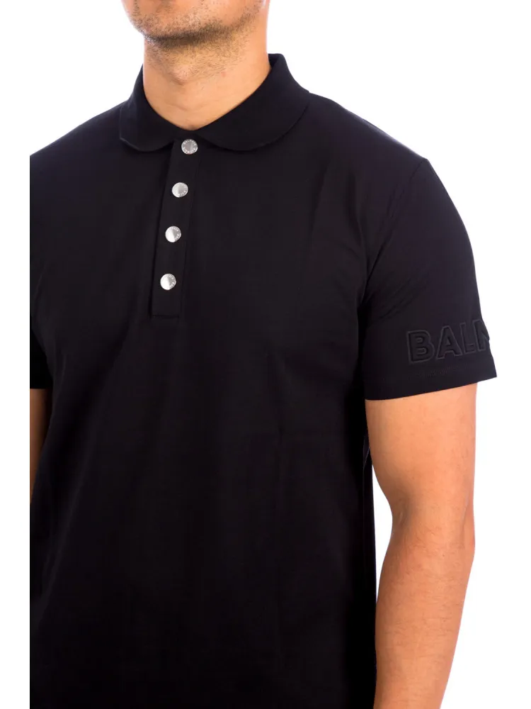 Balmain Embossed Polo Shirt | Credomen