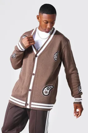 Bandana Varsity Knitted Cardigan