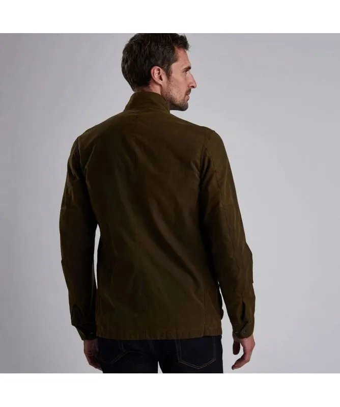 Barbour International Duke Washed Waxed Cotton Jacket | Olive at Kular Fashion