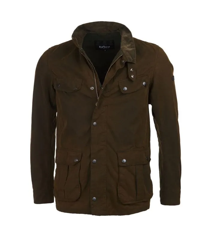 Barbour International Duke Washed Waxed Cotton Jacket | Olive at Kular Fashion