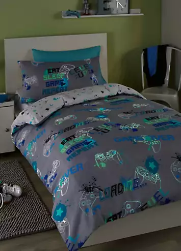 Bedlam Gamer Glow in the Dark Duvet Cover Set | Kaleidoscope