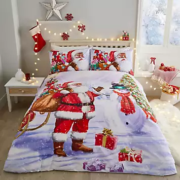 Bedlam Santa & Snowy Duvet Cover Set | Kaleidoscope