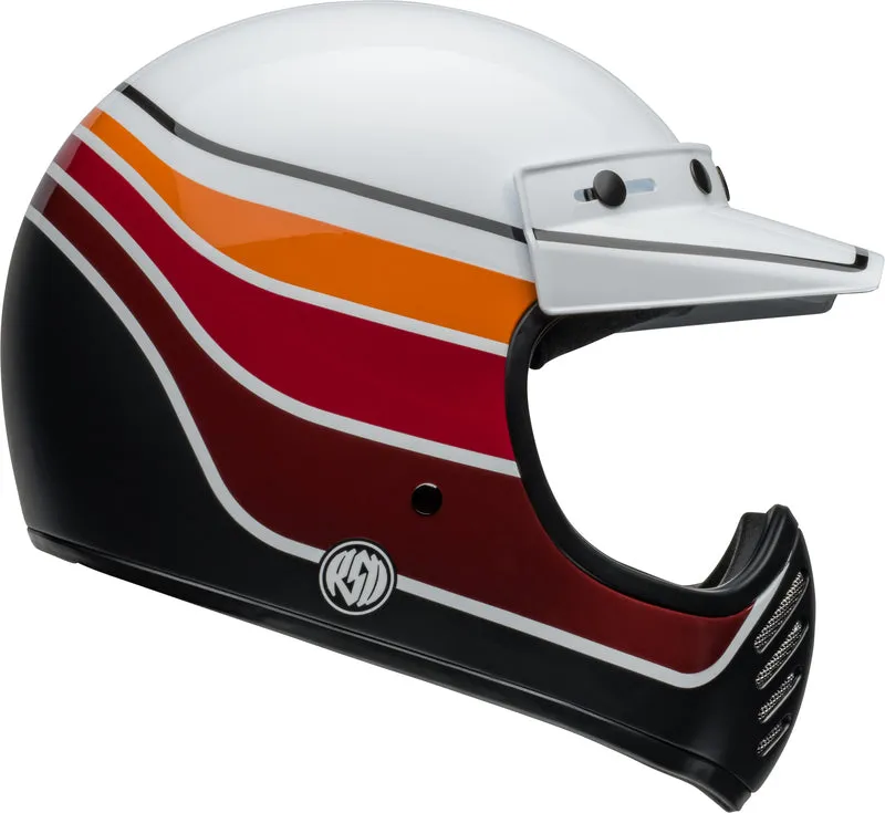 Bell Moto-3 Helmet - RSD Saddleback Satin/Gloss White/Black