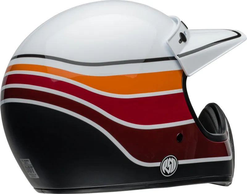 Bell Moto-3 Helmet - RSD Saddleback Satin/Gloss White/Black