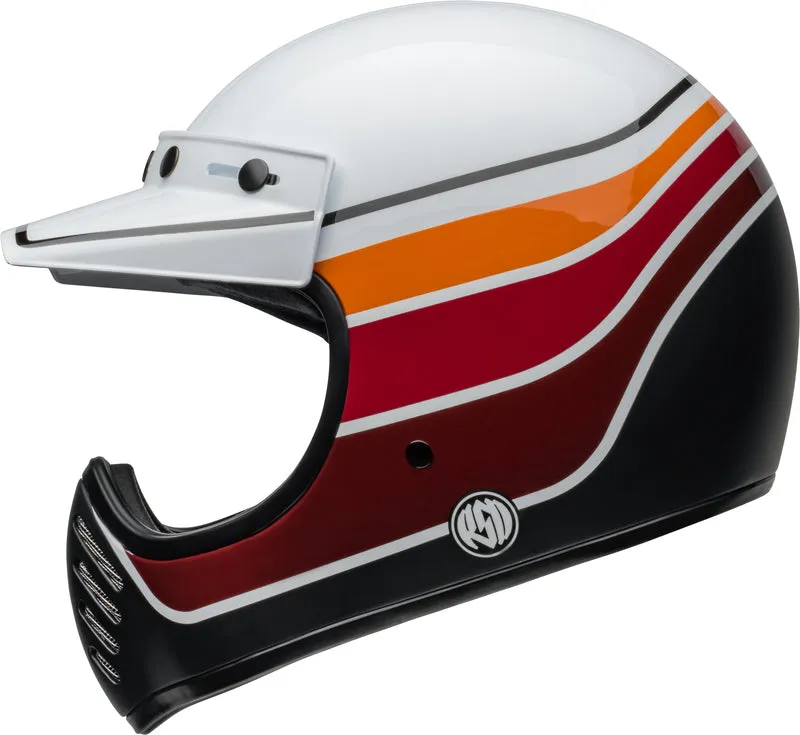 Bell Moto-3 Helmet - RSD Saddleback Satin/Gloss White/Black