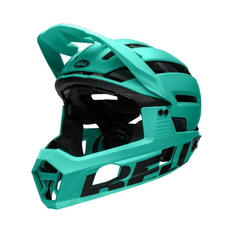 Bell Super Air R Spherical Full Face Helmet - Matt Turquoise-Black