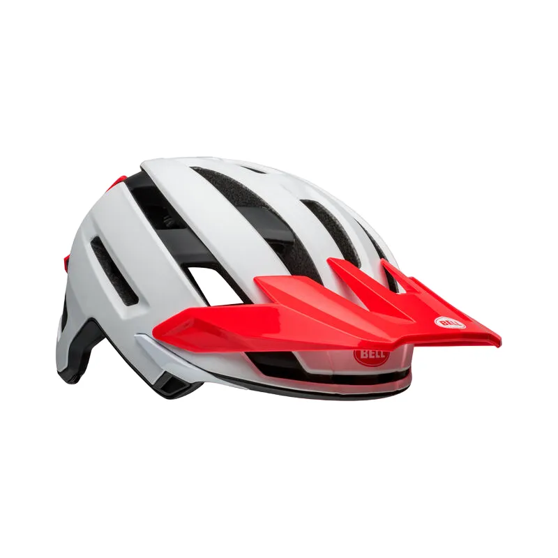 Bell Super Air Spherical MTB Helmet - Matt Gloss White-Infrared