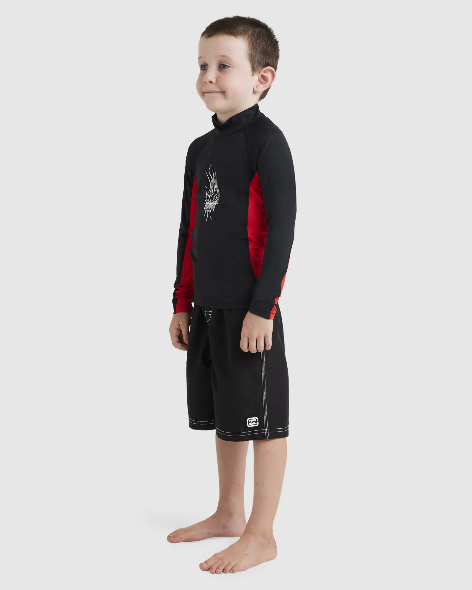 Billabong 0-7 Jimmy Contrast Rash Vest - Black | SurfStitch