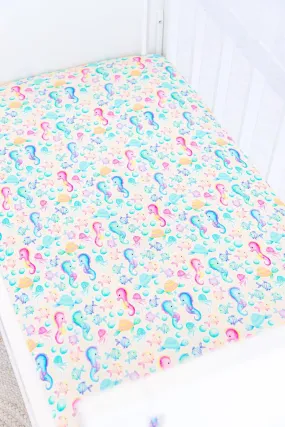 Birdie Bean Coral Bamboo Viscose Crib Sheet