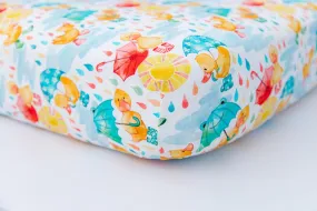 Birdie Bean Puddles Bamboo Viscose Crib Sheet