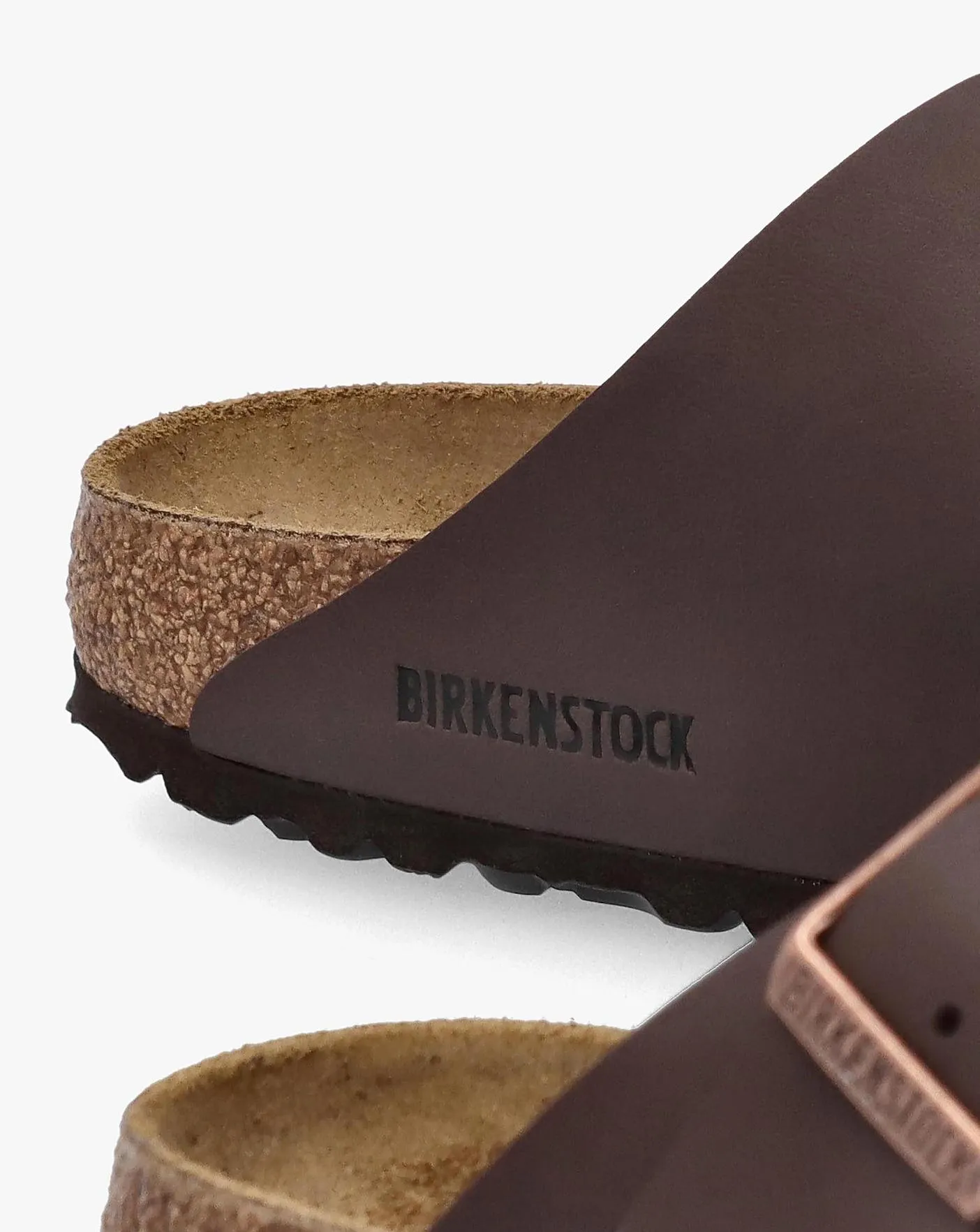 Birkenstock Arizona Birko-Flor Dark Brown Two Bar Mules Narrow Width