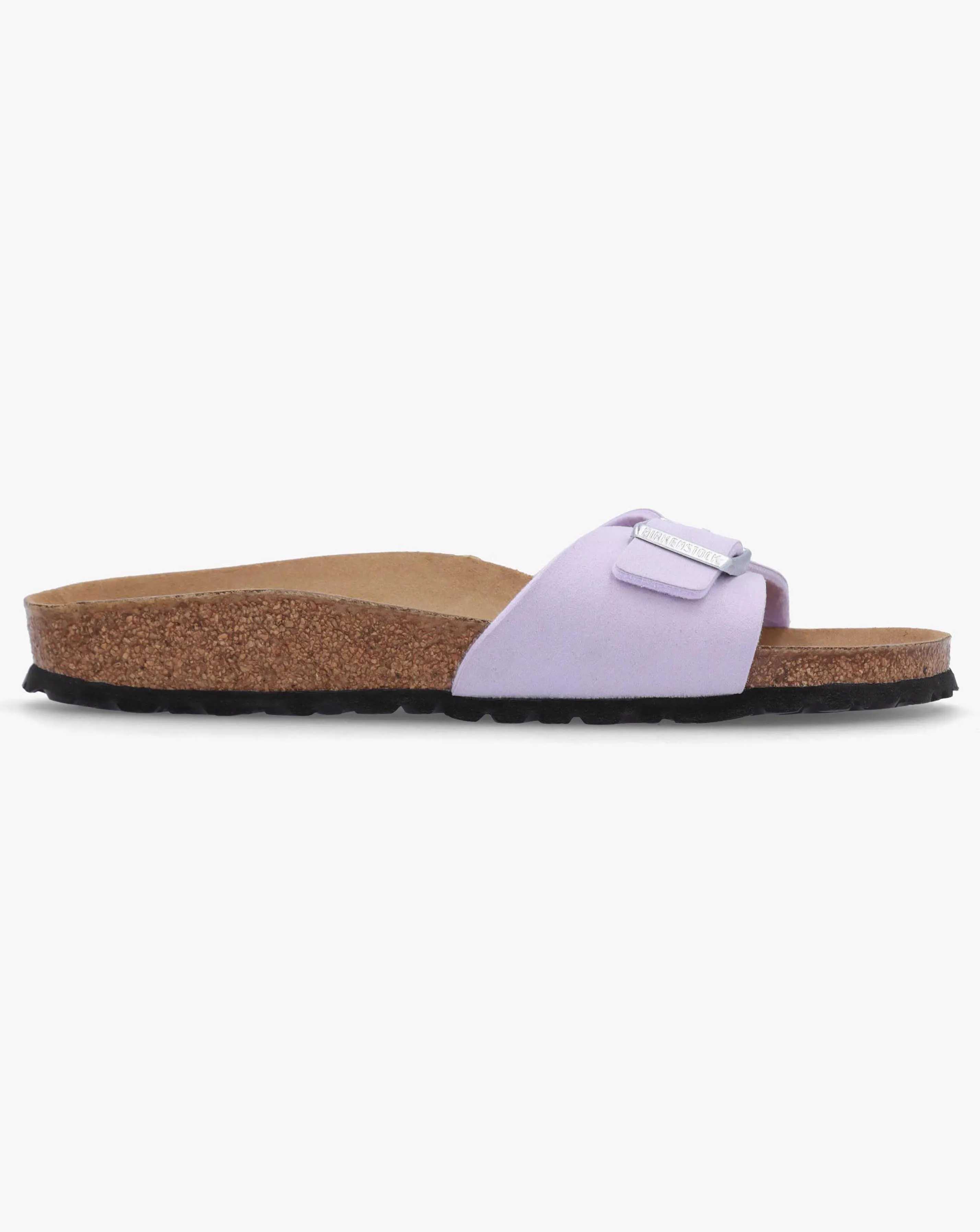 Birkenstock Madrid Soft Birki Vegan Purple Fog Mules Narrow Width | Simply Be