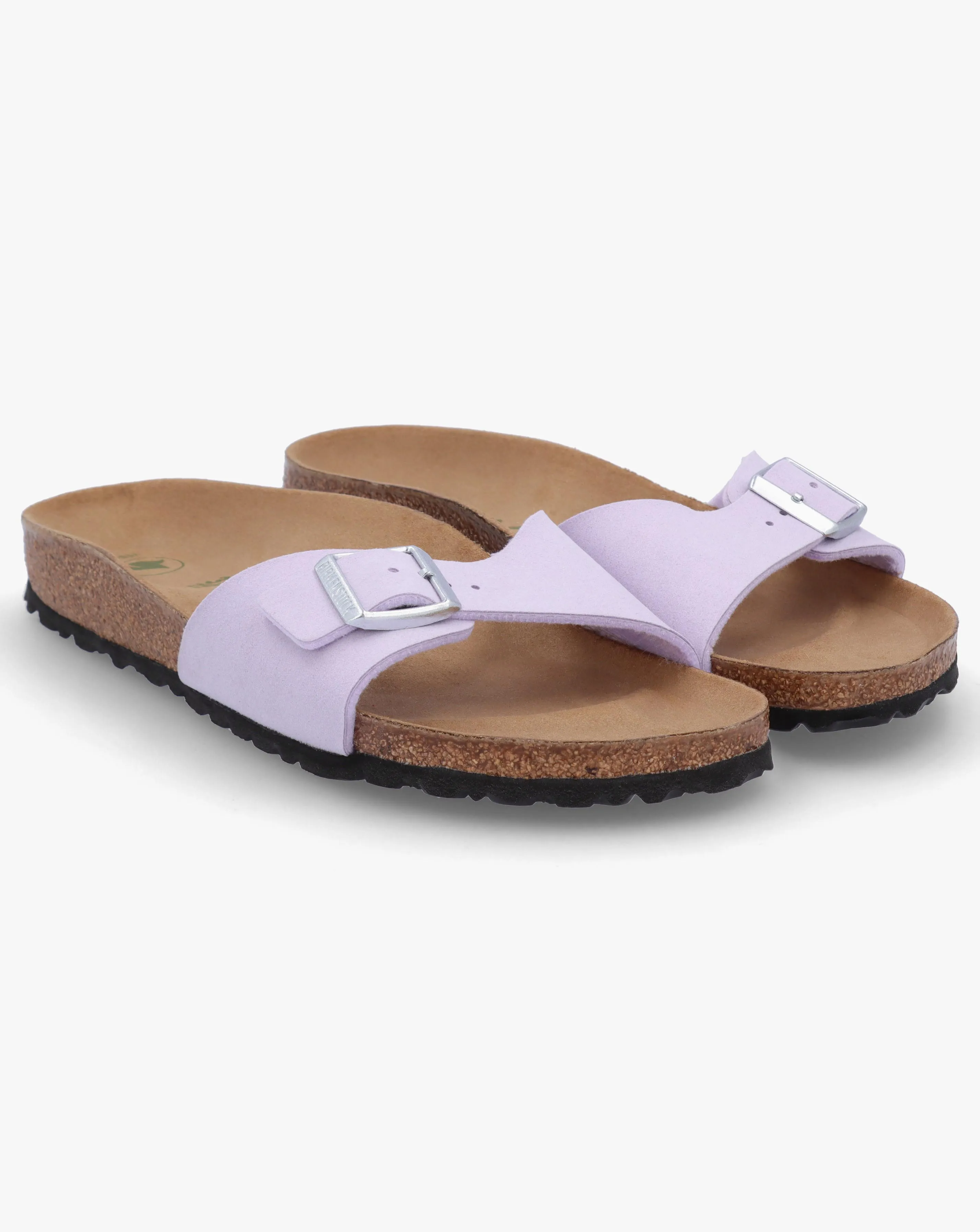 Birkenstock Madrid Soft Birki Vegan Purple Fog Mules Narrow Width | Simply Be