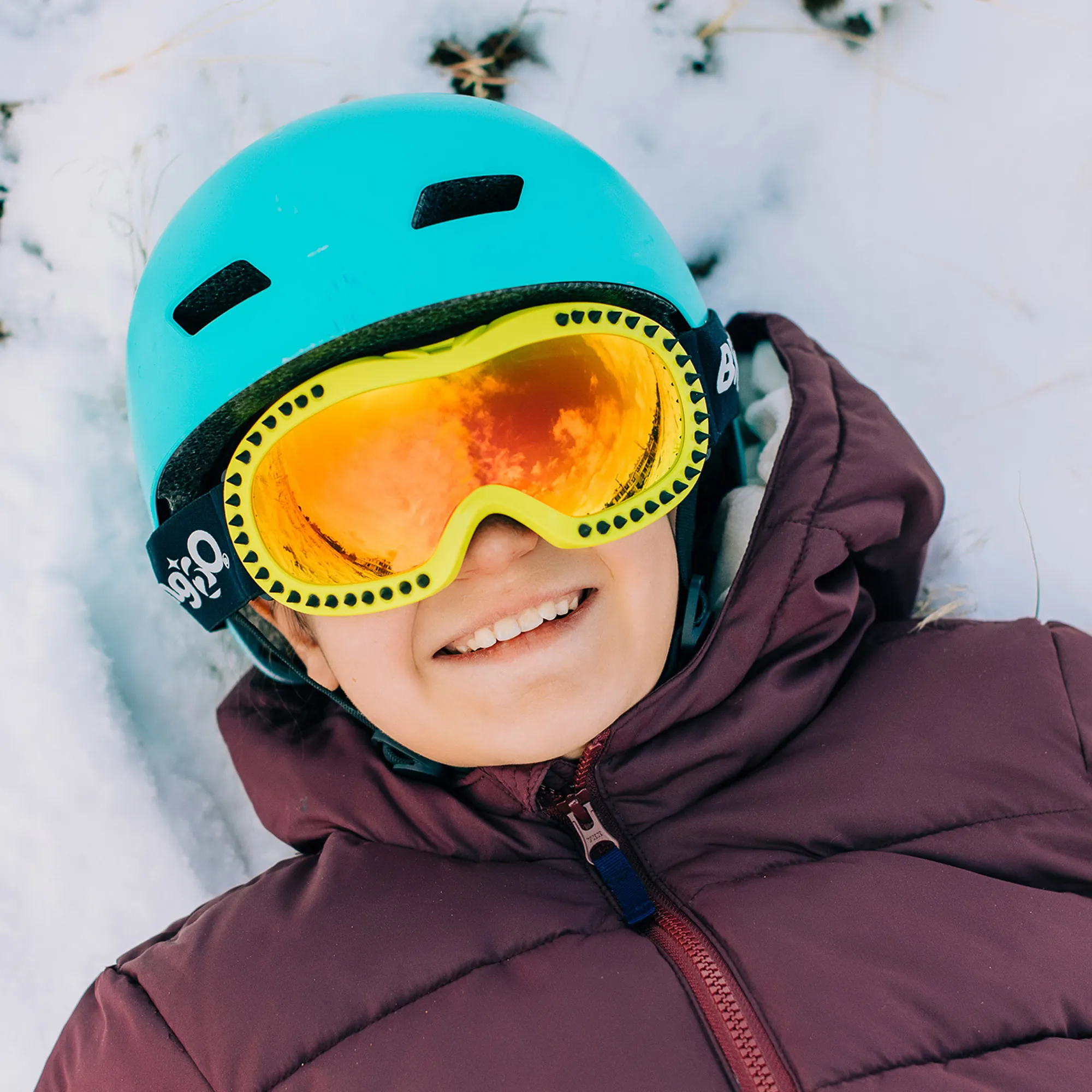 Black & Yellow Ski Goggles