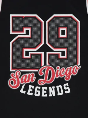 Black San Diego Legends Basketball Vest and Shorts Outfit | Kids | George at ASDA