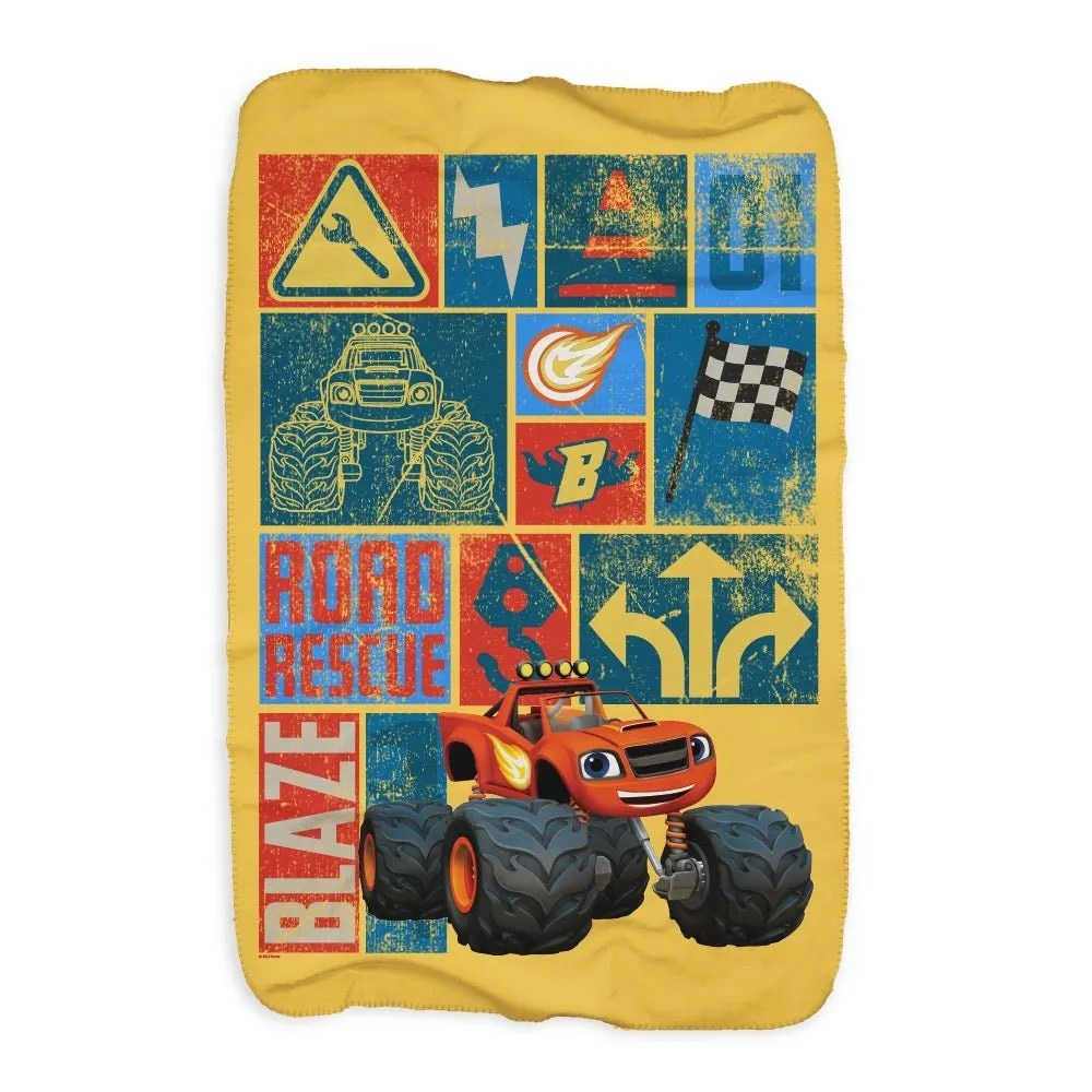 Blaze & The Monster Machines Road Rescue Sherpa Blanket