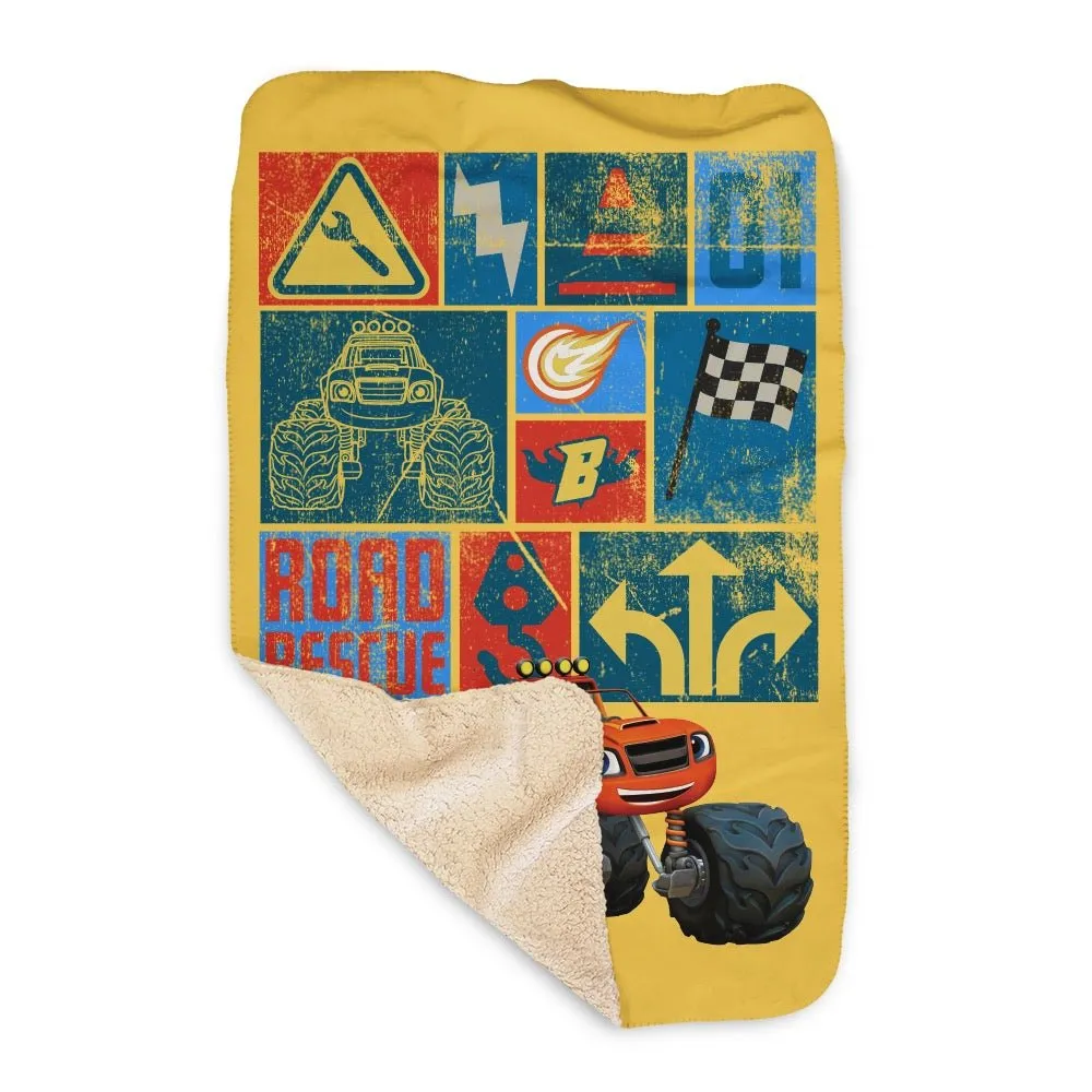 Blaze & The Monster Machines Road Rescue Sherpa Blanket