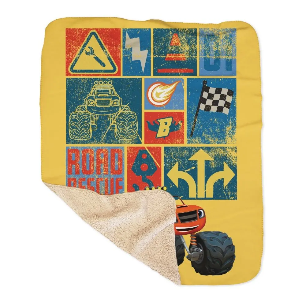 Blaze & The Monster Machines Road Rescue Sherpa Blanket