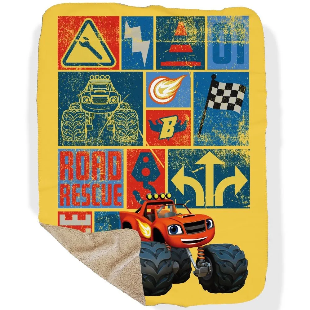 Blaze & The Monster Machines Road Rescue Sherpa Blanket