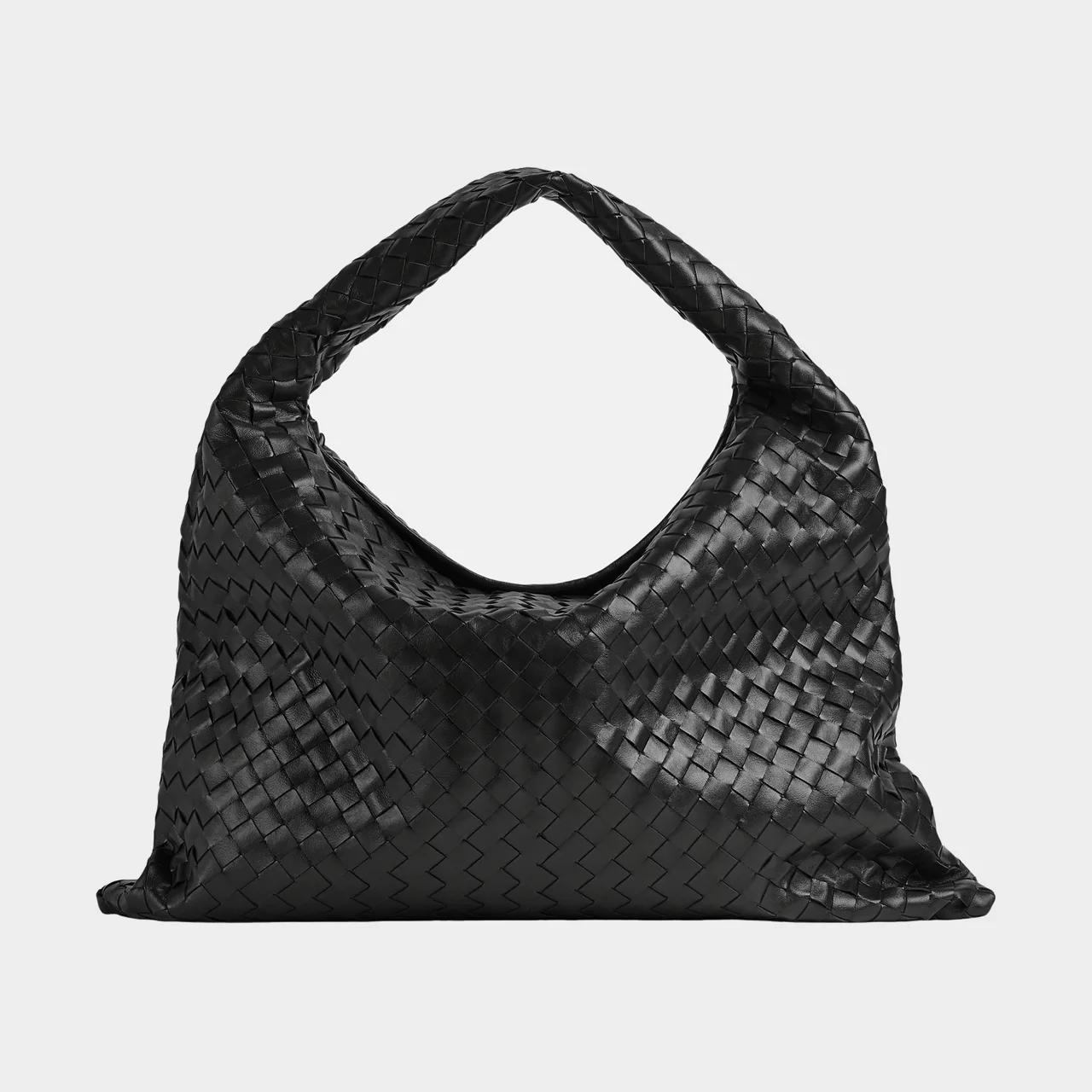 BOTTEGA VENETA Large Hop Shoulder Bag - BLACK-M BRASS