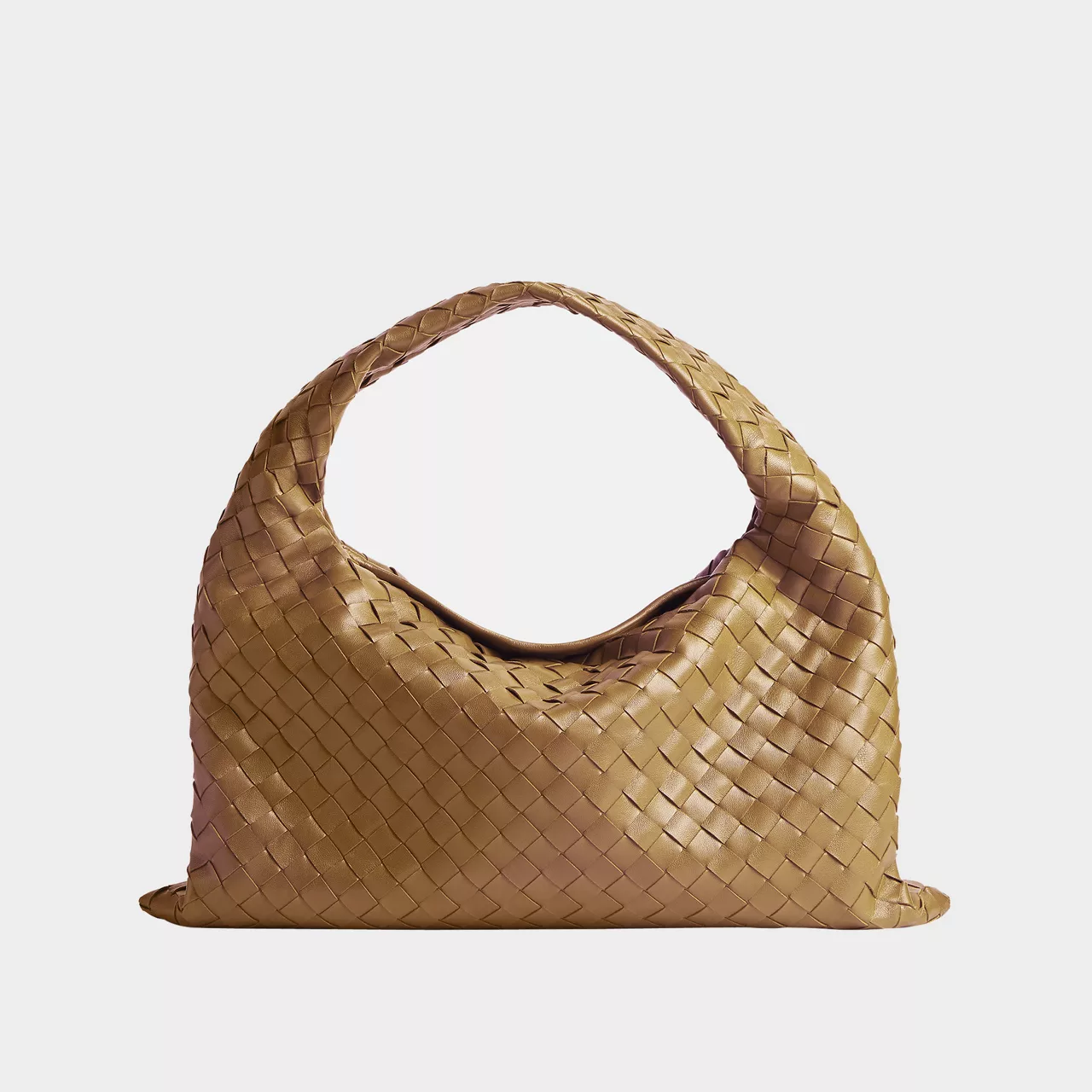 BOTTEGA VENETA Small Hop Shoulder Bag - DARK PRALINE-M BRASS