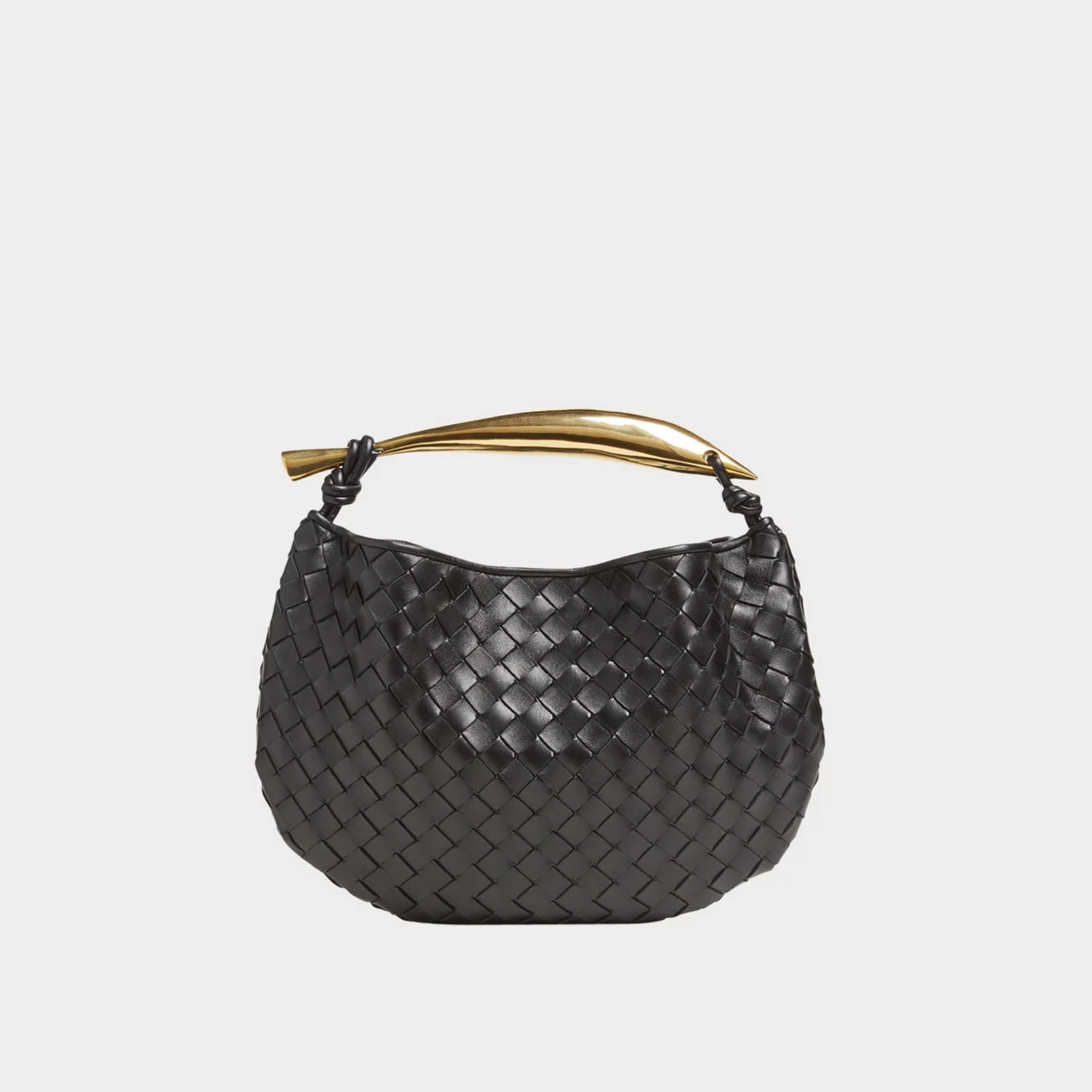 BOTTEGA VENETA Small Sardine Shoulder Bag - BLACK  MUSE BRASS