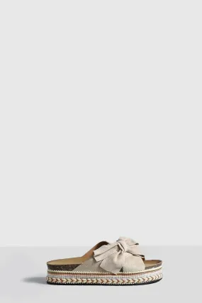 Bow Detail Flatform Sandals