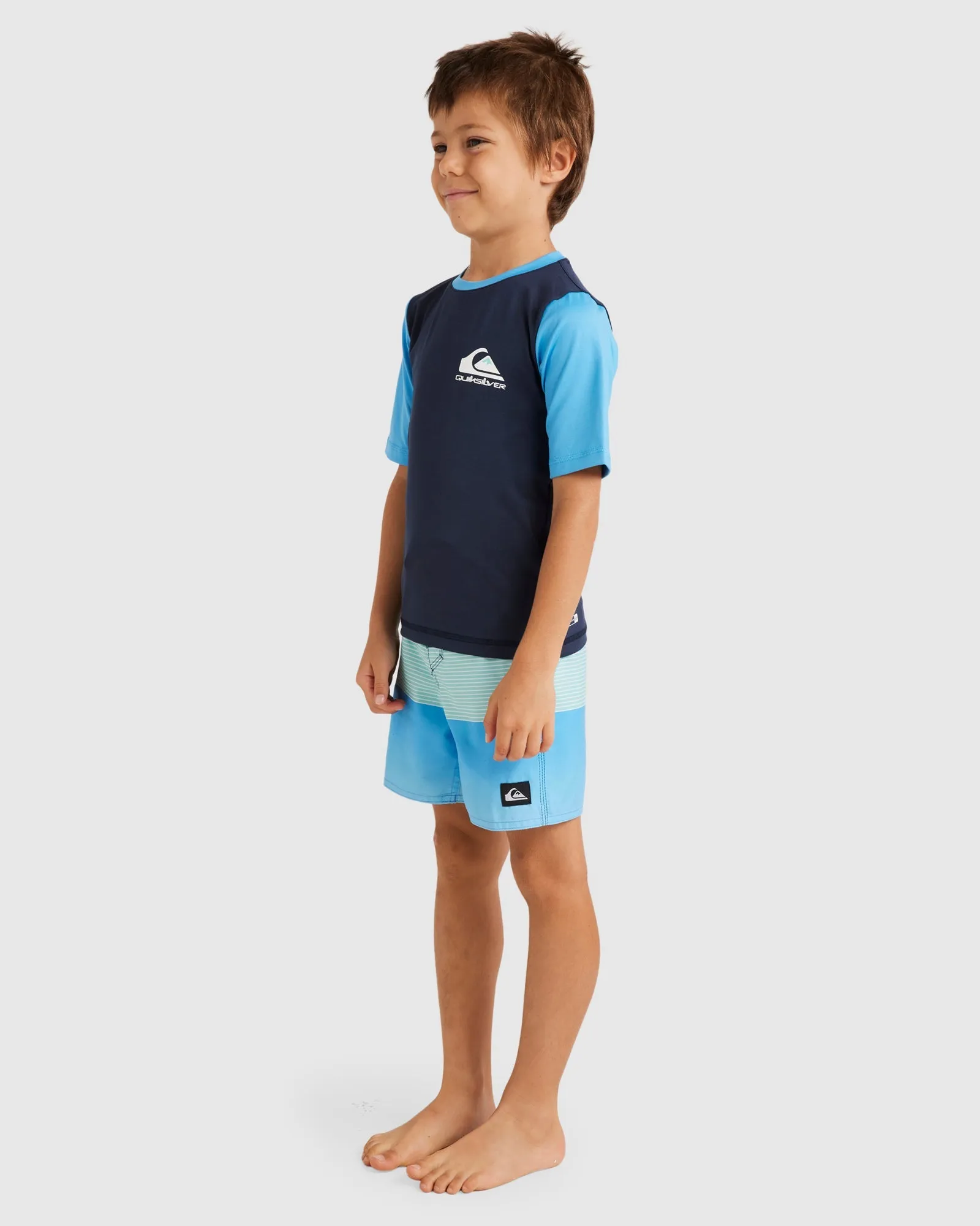 BOYS 2-7 HEATS OMNI SHORT SLEEVE UPF 50 RASH VEST