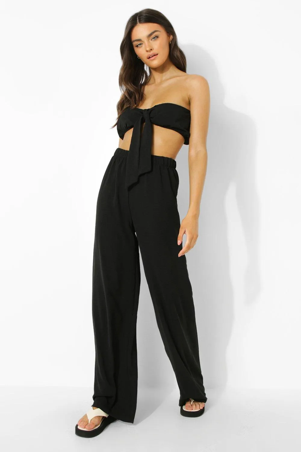 Bralette And Wide Leg Pants