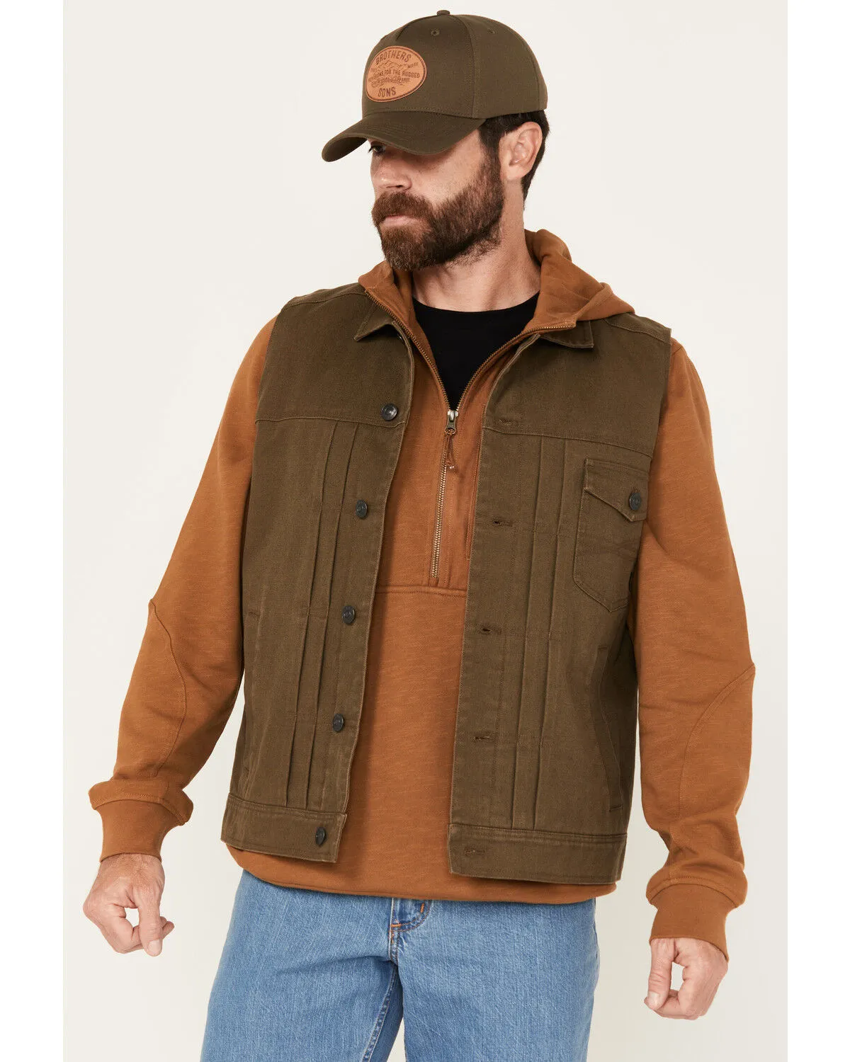 Brothers and Sons Men's Granger Duck Trucker Vest