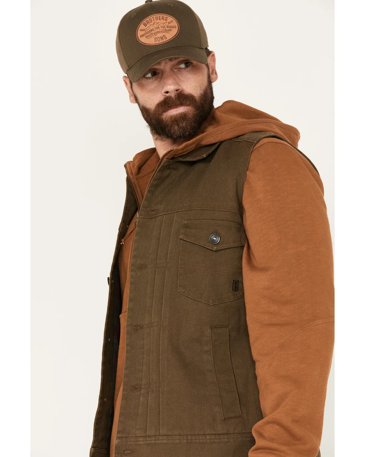 Brothers and Sons Men's Granger Duck Trucker Vest