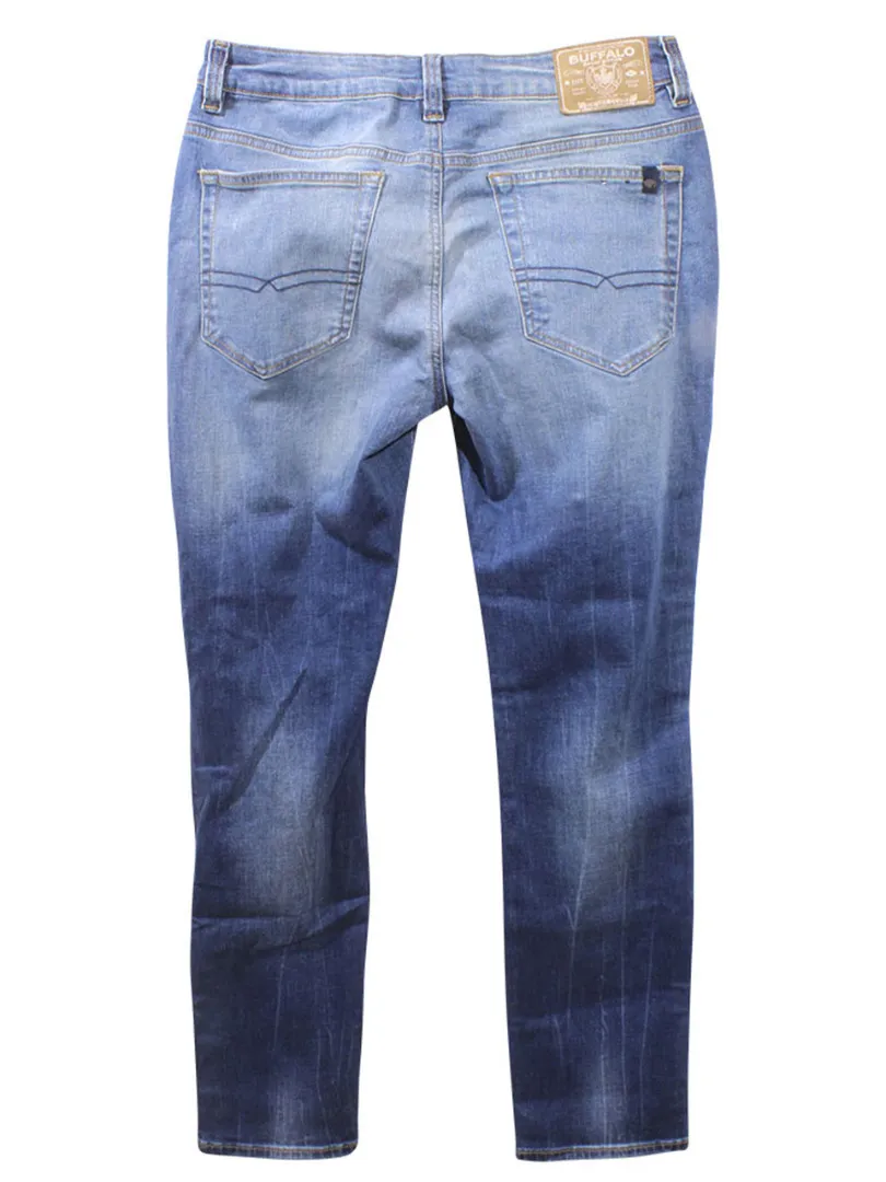 Buffalo By David Bitton Men's Slim Ash Jeans Indigo Crinkled/Softly Sanded 32x32