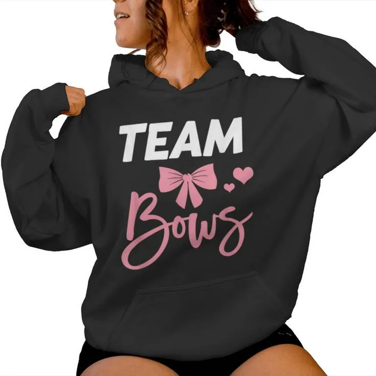 Burnouts Or Bows Team Boy Team Girl Gender Reveal Women Hoodie