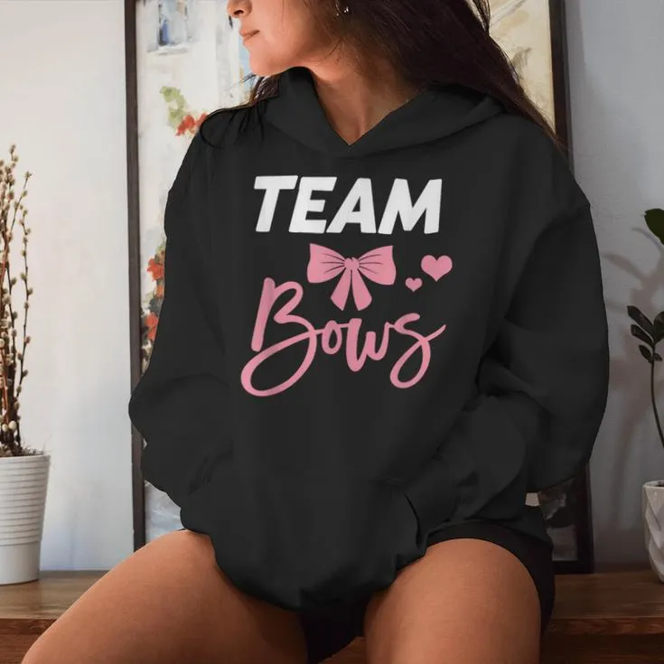 Burnouts Or Bows Team Boy Team Girl Gender Reveal Women Hoodie