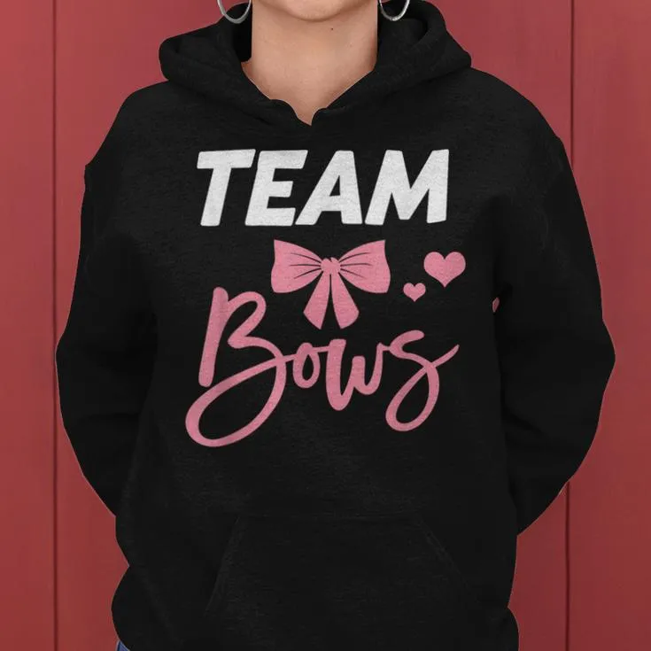 Burnouts Or Bows Team Boy Team Girl Gender Reveal Women Hoodie