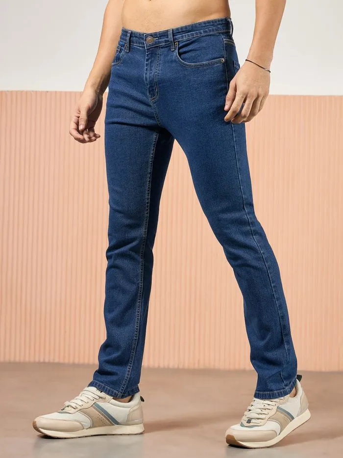 Buy Dark Blue Regular Fit Mens Jeans  Online in India -Beyoung